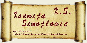 Ksenija Simojlović vizit kartica
